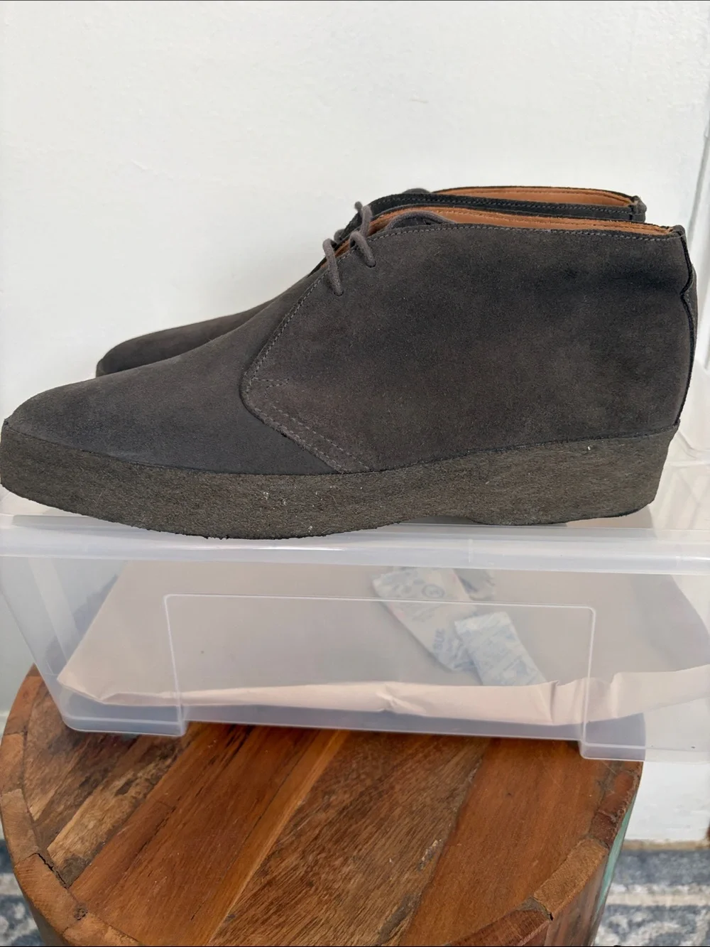 Gray Suede  Sanders Joel Ankle Boots